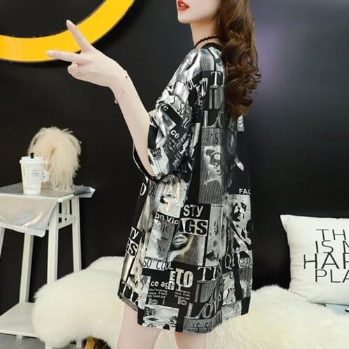 Summer 2020 new net red short-sleeved T-shirt ladies loose design mid-length jacket wild ins