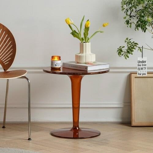 Small Coffee Table Home Living Room Sofa Side Table Simple Beautiful Transparent Corner Table