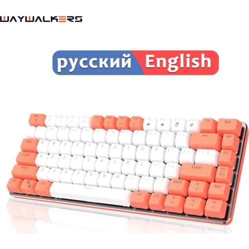 Mechanical Keyboard 82 Keys Anti-ghosting Adjustable Backlight ABS Keycaps USB Wired Gaming Keyboards For Computer Gamer Russian