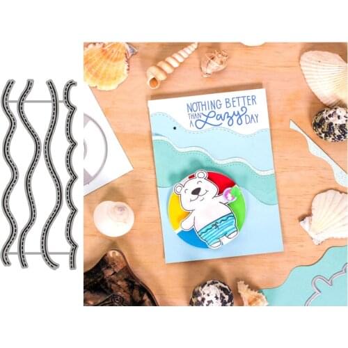 Wave Texture Edge Metal Cutting Dies for Scrapbooking Handmade Tools Mold Cut Stencil New 2021 DIY Card Make Mould Model Craft