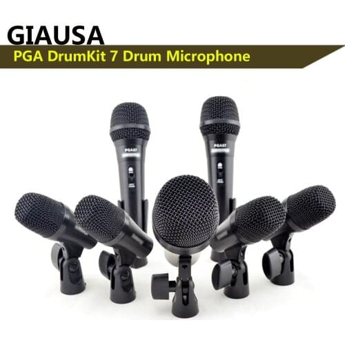 Microphone PGA DrumKit7 drum kit microphone dynamic wired microphone drumkit microphone , PGA52 x 1 , PGA56 x 4 , PGA57 x 2
