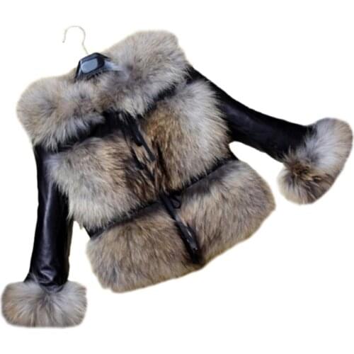 Cute big girl down coat solid faux fur PU overcoat for 14-21yrs girls lady style Winter jacket thick warm outerwear costume