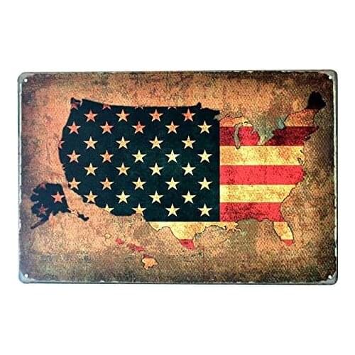 Peace Loving Flag Vintage Style Metal Sign Iron Painting for Indoor & Outdoor Home Bar Coffee Kitchen Wall Decor 8 X 12 Inch