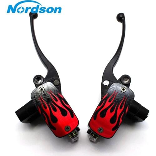Nordson Left Right Universal 25MM Hydraulic Motorcycle Brake Master Cylinder Hydraulic Clutch Levers fluid Reservoir 14mm Piston