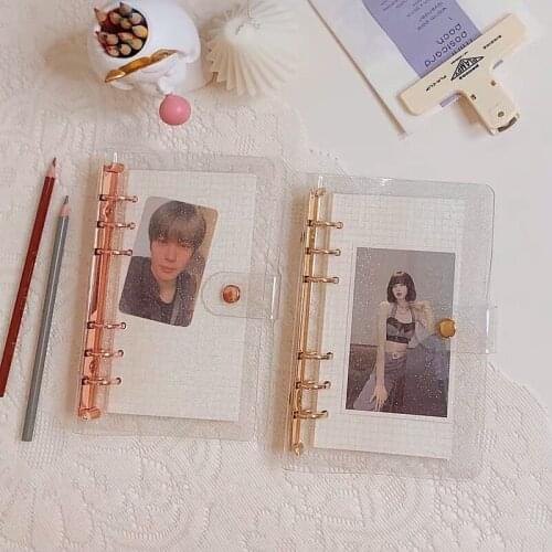 MINKYS A7/A6/A5 Rose Golden Purple Blue Glittery Bling Binder Notebook Cover Diary Agenda Planner Bullet Cover School Stationery