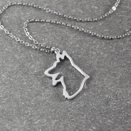 German Shepherd necklace, German Shepherd pendant, animal necklace ,alloy dog necklace , pet memorial gift , dog pendant