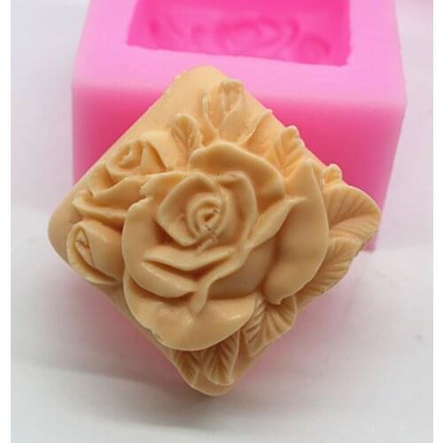DIY Craft Silicone Molds Handmade Soap Molds Rose Flower Soap Molds