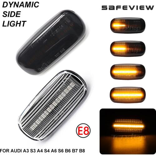 For Audi A3 S3 8P A4 S4 RS4 B6 B7 B8 A6 S6 RS6 C5 C7 LED Dynamic Side Marker Turn Signals Light Sequential Blinker Lamp EMark