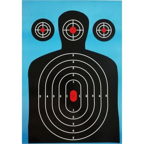 10pack Shooting Targets 12*18 inch Silhouette Poor Splatter Reactive Paper Targets Fluorescent Rifle Pistol Airsoft Pellet Gun