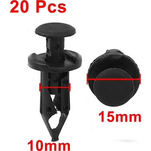 X Autohaux 10Mm X 7Mm Hole Plastic Car Bumper Push Clips Rivets Retainer 20Pcs
