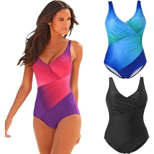 Women Plus Size Bikini One Piece Gathered Bikini Swimsuits Swimwear Beach Suit S-6XL 2021 Sexy Bikini
