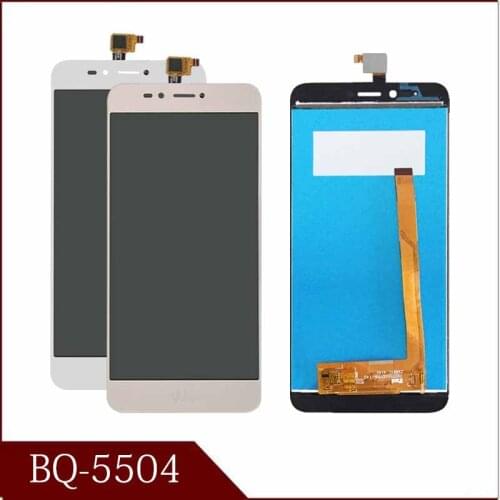 5.5" Black Gold White Color For BQ BQ-5504 BQ 5504 BQS 5504 Strike Selfie Max LCD Display+Touch Screen Digitizer With Tools Tape
