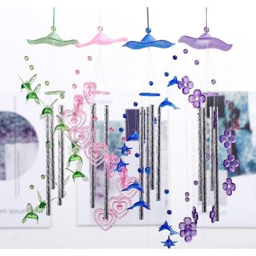 1508 creative dolphin love wind chime aluminum tube metal wind chime door and window ornaments wind chime tube DIY wind chime