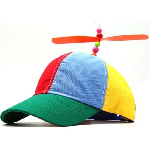 2020 child Helicopter Propeller Baseball Caps Colorful Patchwork Cap Hat Bamboo Dragonfly Children Boys Girls Snapback gorros