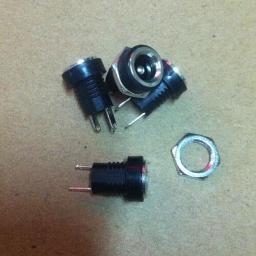 50PCS/Lot DC022B DC Power Jack Female Panel Mount Connector 5.5*2.1mm