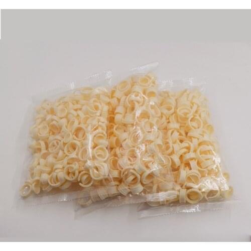 500pcs Silicone Semi-permanent Tattoo Ink Ring Cup Tattoo Pigment Ink Storage Cups Eyelash Extension Glue Divider Container