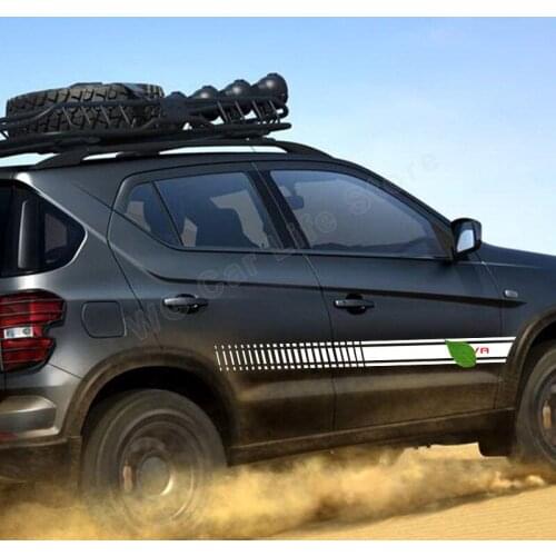 Car Side Stickers for Chevrolet Niva Racing Sports Long Stripe Sticker Auto Accessories Car Decoration Vinyl Decals 2 Pcs