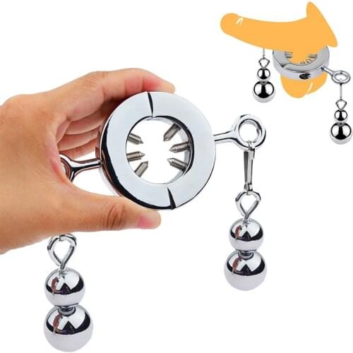 BDSM Scrotum Clamp Cock Ring Sex Toys Men Penis Testicle Ball Stretcher CBT Bondage Male Ball Crusher Torture Chastity Device 18
