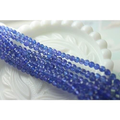 AAAA LOOSE BEADS blue Tanzanite round FACETED 4-5mm wholesale for DIY jewelry necklace 40cm