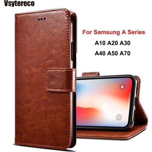 For Samsung Galaxy A30 Case Flip Wallet PU Leather Phone Case on For Samsung A30 A50 A70 A10 A20 A40 A305F A505F A 30 50 10 2019