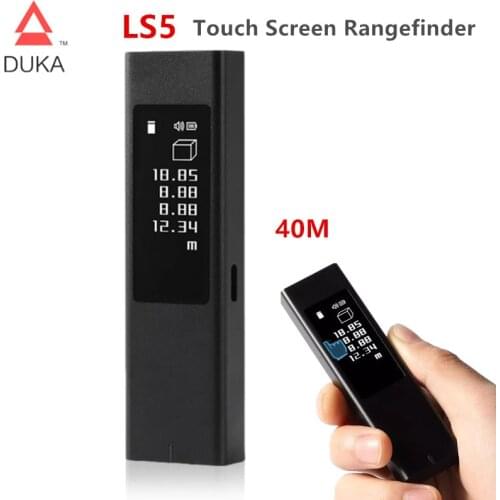 New DUKA LS5 Laser Rangefinder Distance Meter OLED Touch Screen 40M Electronic Digital Ruler Laser Tape Measure Range Finder