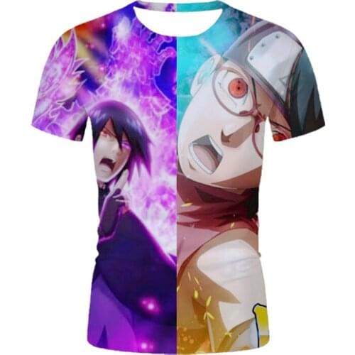 Summer men Tshirts anime male 3d print t-shirt Splicing t-shirts fashion T-shirts harajuku hip hop tees tops Plus size T-shirt