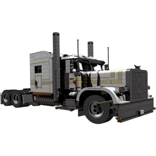 MOC Tractor Head Truck Engineering Dump Truck Building Blocks Vehicle Car Bricks Educational DIY Toys for Children Boys Gift