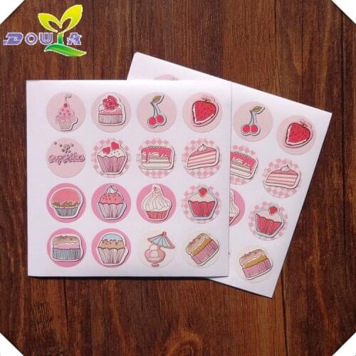 Hand made cake box DIY decoration seal paste cake box biscuit bag baking packing sticker