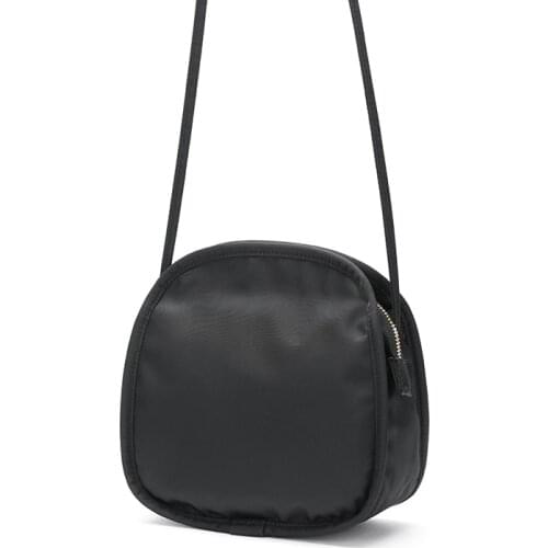 Oxford cloth small round bag female crossbody, all-match autumn and winter new wave nylon ins one-shoulder western cloth bag