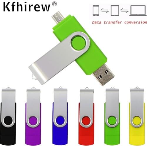 Metal U Disk Micro Pen Drive 64gb 128gb 8gb 2 IN 1 OTG Usb Flash Drive 32gb Usb Stick For SmartPhone/PC Pendrive 16gb
