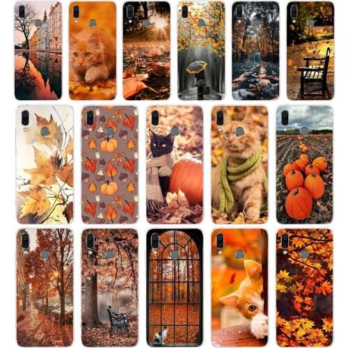 353FG Autumn leaves Soft Silicone Tpu Cover phone Case for huawei Honor 8 Lite 8X
