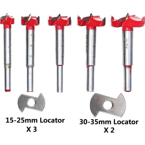 5pcs HSS 15-35mm Forstner Drill Bit Set Adjustable Carbide Woodworking Hole Saw For Power Tools Wood Cutter