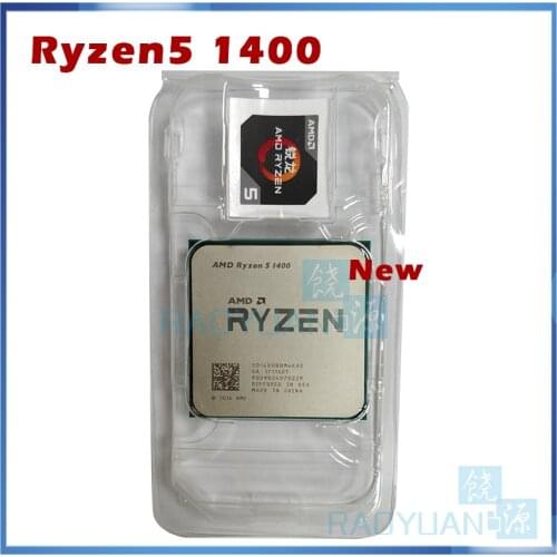 New AMD Ryzen 5 1400 R5 1400 R5-1400 3.2 GHz Quad-Core CPU Processor YD1400BBM4KAE Socket AM4