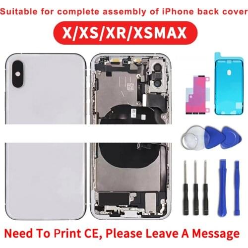 Suitable for IphoneX XS XR Xsmax AAA complete back cover, complete middle back panel shell, battery glue and tools