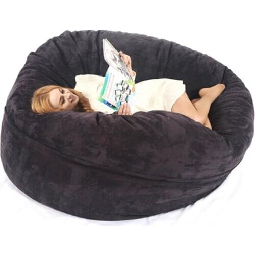 Microsuede cover with shredded foam filling large foam bean bag from visi lifestyle factory