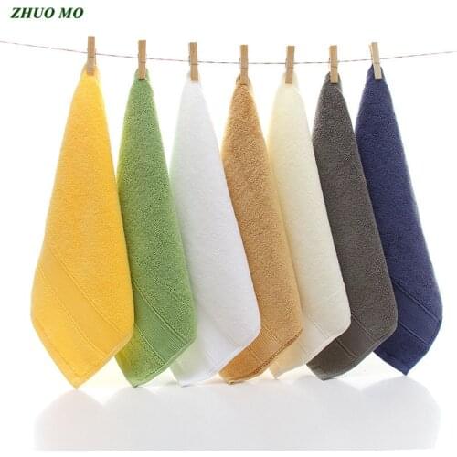 ZHUO MO 5pcs/lot 33*35cm Cotton Hand towels Bathroom Soft face towel Baby shower for home Super absorbent cleaning cloth towel