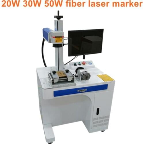 Portable Laser Engraving Machine Mini Fiber Laser Marking Machine 20W with rotary