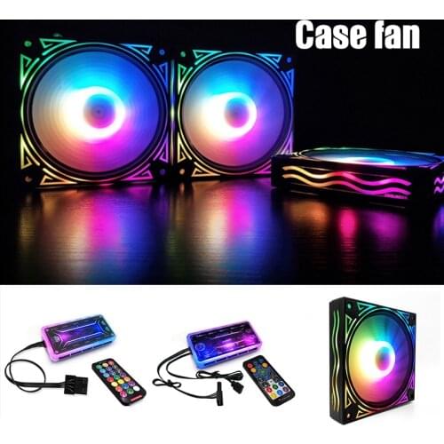 RGB Case Fans 120mm Quiet Computer Cooling PC Fans Colorful Cooler Speed Adjustable with Fan Control Hub QJY99