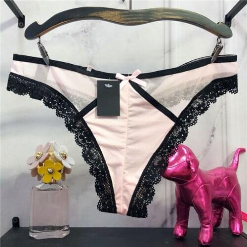 Romantic Sexy Lace Underwear Women Hollow Out Panties Sex String Transparent Thong Seamless Briefs Female Lingerie