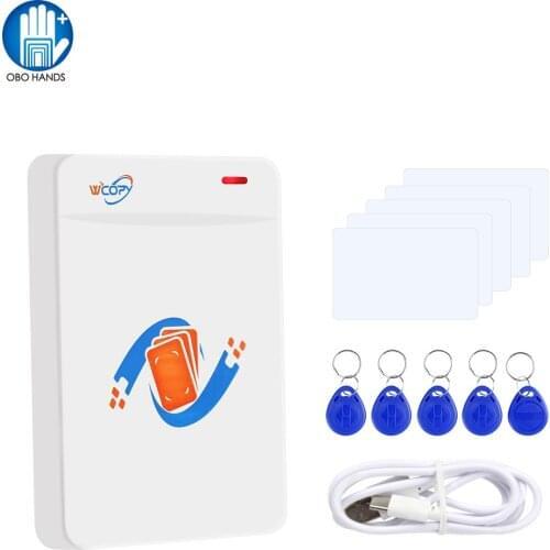 RFID Reader Writer ID/IC Duplicator Copier Encrypted Card Decoder 125KHz / 13.56MHz Cloner Support NFC Phone/Wristband