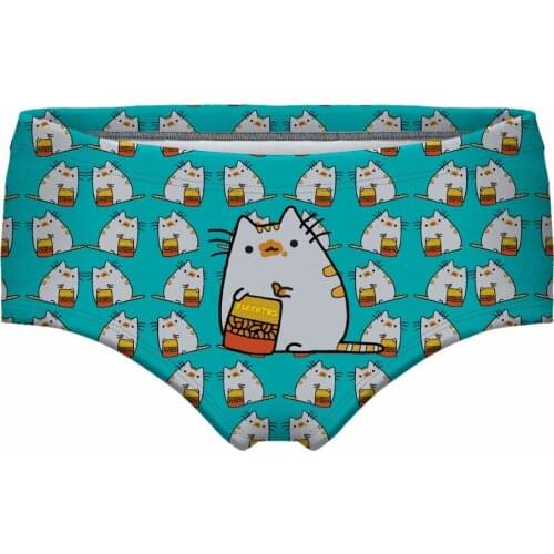 Sexy Briefs Lingerie 3D Donut Print Ladies Underwear Panties