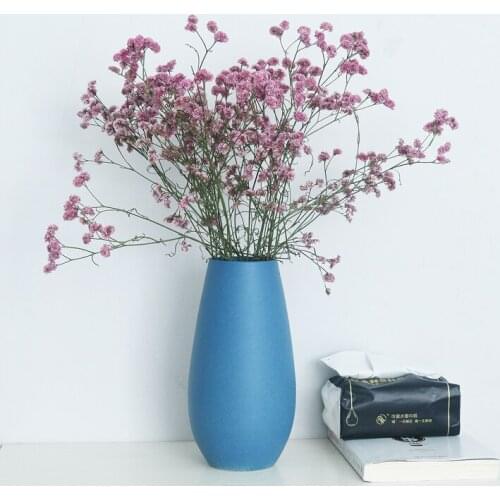 Blue home living room TV cabinet wine cabinet Dining table TV cabinet decoration ornaments soft art ceramic vase