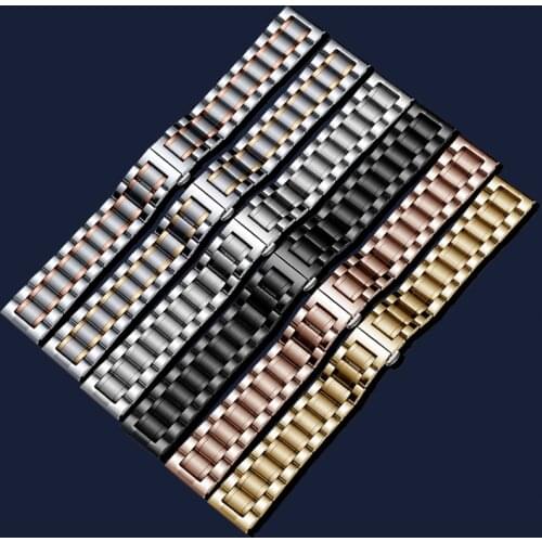 PEIYI 12 14 15 16 17 18 19 20 21 22mm Stainless steel watchband Replacement metal strap for mens and womens watch chain