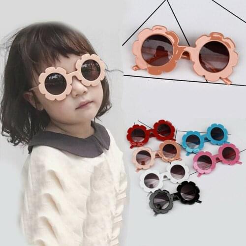 New Children Sunglasses Kids Polarized Sun Glasses Lovely Floral Shape Frame Boys Girls Glasses Baby Eyewear Cute Shades UV400