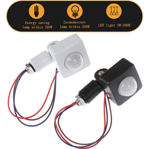 85-265V LED PIR Infrared Motion Sensor Detection Automatic Sensor Light Switch Mini Closet PIR Sensor Detector Smart Switch