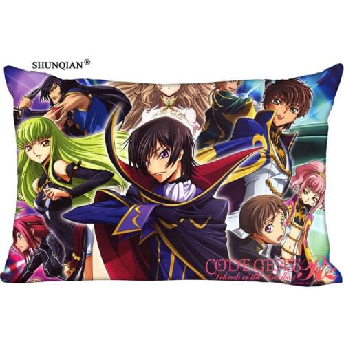 High Quality Custom code geass Pillowcase 45x35cm(One Side) Rectang Zipper Print Comfortable Pillowcase Cover