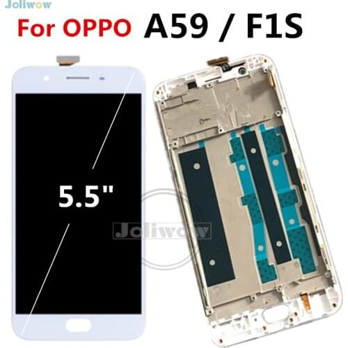 5.5" Display For OPPO F1S LCD Display With Touch Screen Display+frame Digitizer Replacement Parts for oppo A59 f1s A1601 lcd