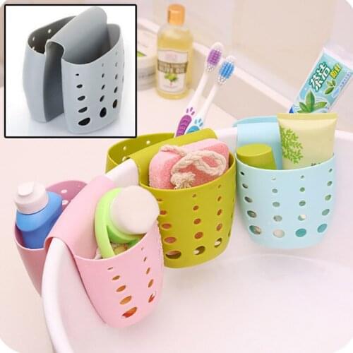 1pcs Home Kitchen Sink Storage Basket Sponge Holder Hanging Drain Bag Organizing Hook