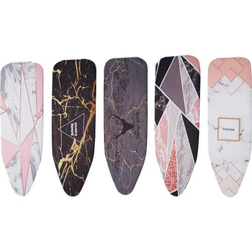 140x50CM Fabric Marbling Ironing Board Cover Protective Press Iron Folding for Ironing Cloth Guard Protect Delicate Garment Easy