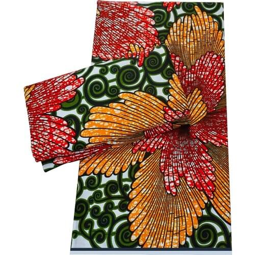2021 African Fabric Real Wax Printing Real African Fabric Wax Printing Dresses Material 100% Cotton Batik Printing Block African